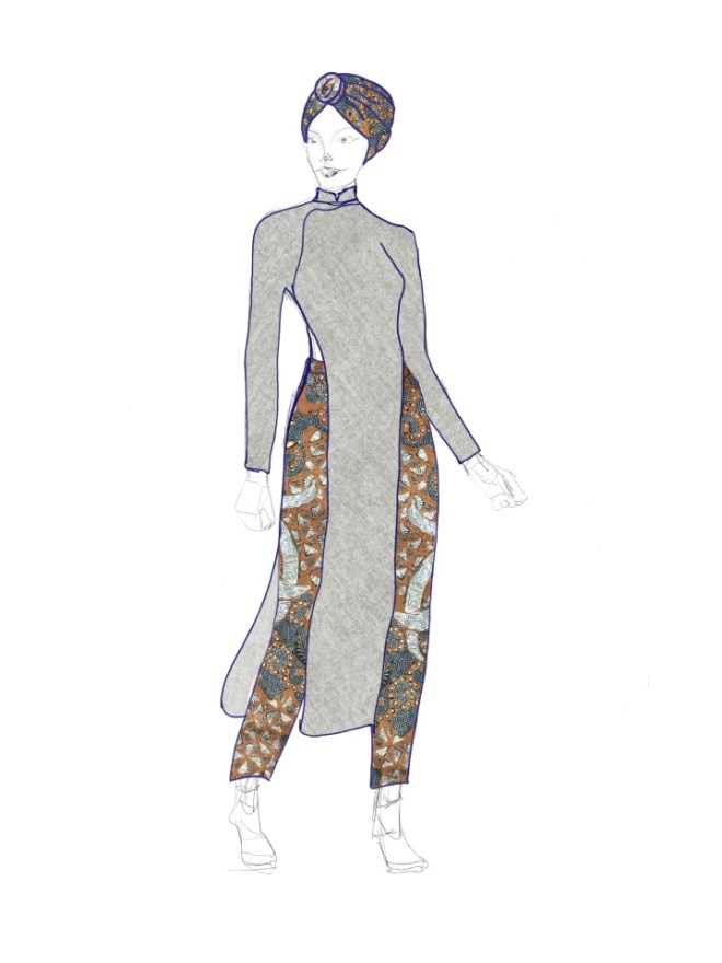 Vietnamese Long Tunic Dress - Linen